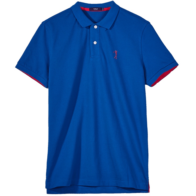 GOLF/高尔夫夏季新款男装纯色短袖珠地棉POLO衫 多色