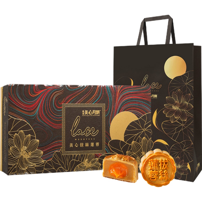 香港美心 拔丝莲蓉月饼(8个装)360g 中秋送礼佳品