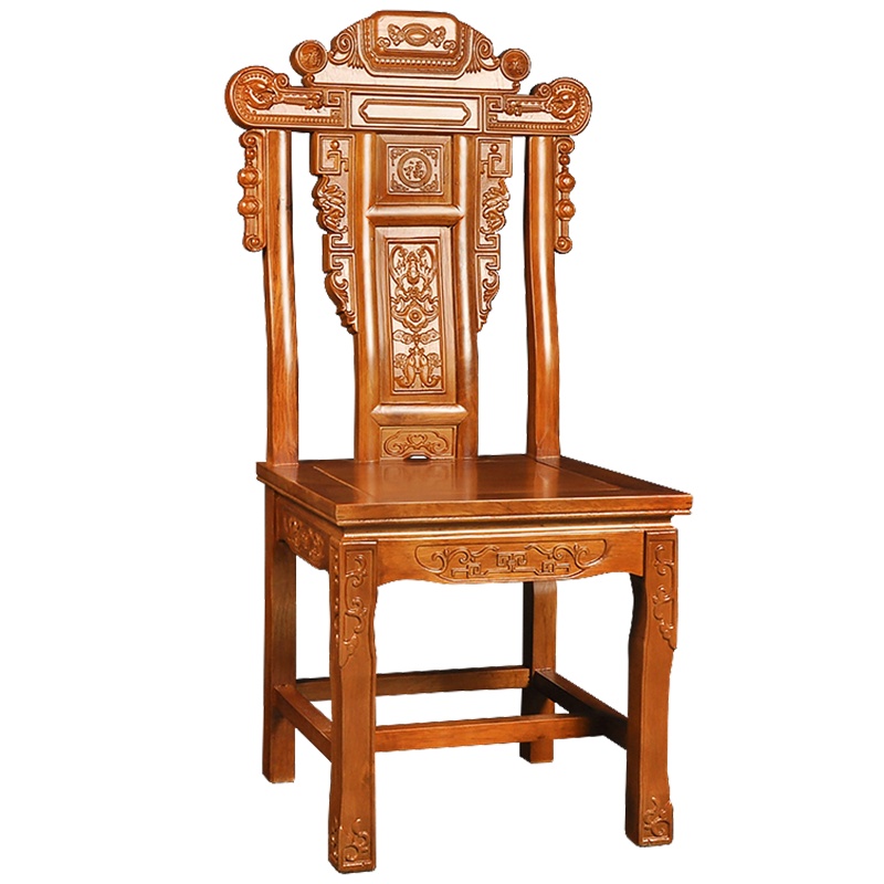 永格椅子餐椅凳电动餐桌组合实木酒店橡木餐厅明清古典大圆桌包厢