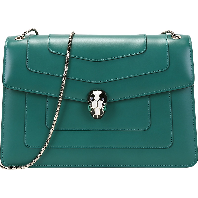 宝格丽 BVLGARI 女士SERPENTI FOREVER系列牛皮中号蛇头扣手提单肩斜挎包290192