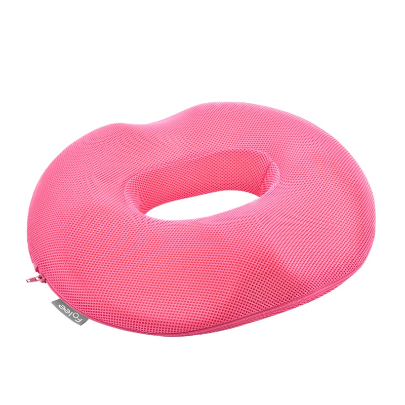 富林(FOLEE) 人体定位垫 ZD002(女款 网格 玫红) 痔疮坐垫 医用防褥疮圈美臀透气孕妇老人轮椅垫办公室术后垫