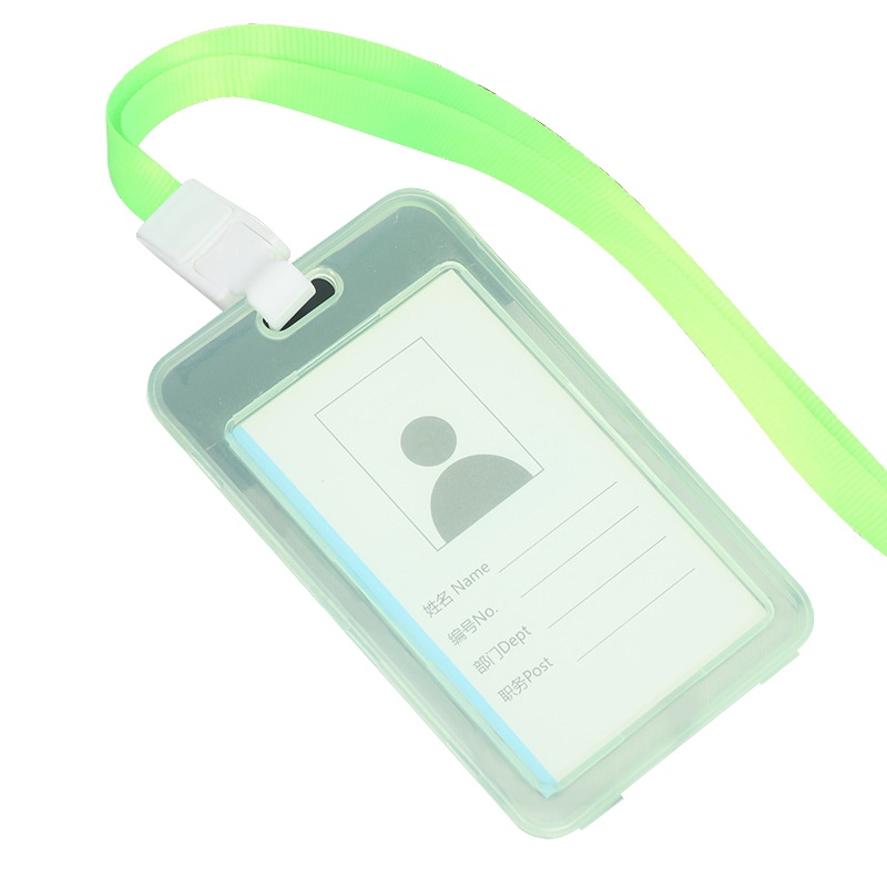 透明防水卡套 塑料工作证套含挂绳胸牌(套)[CWFD]