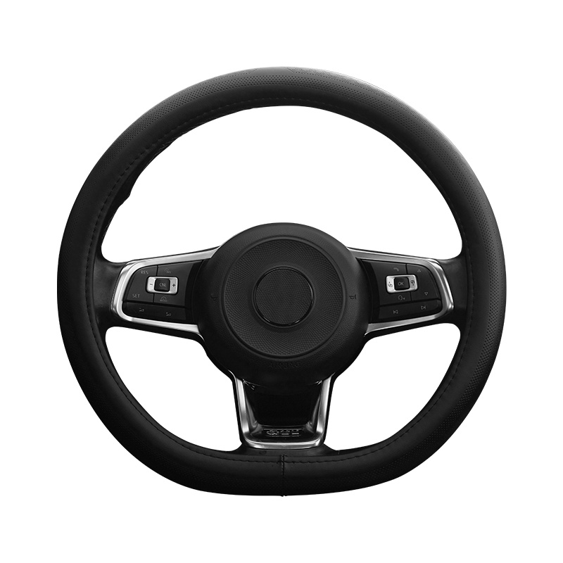 小米生态 迈未 汽车方向盘套 四季真皮透气把套车型通用 TN-FT03 D型黑色