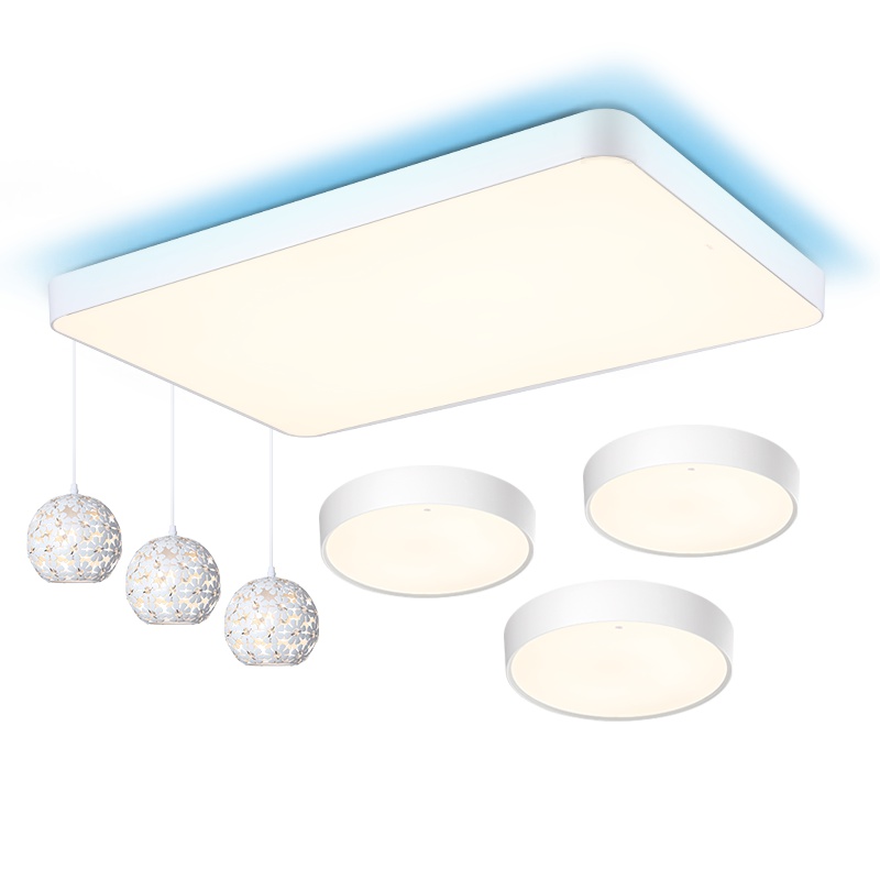 雷士照明(NVC)LED吸顶灯客厅灯卧室灯餐厅灯书房灯简约现代灯饰灯具套餐[米朵]