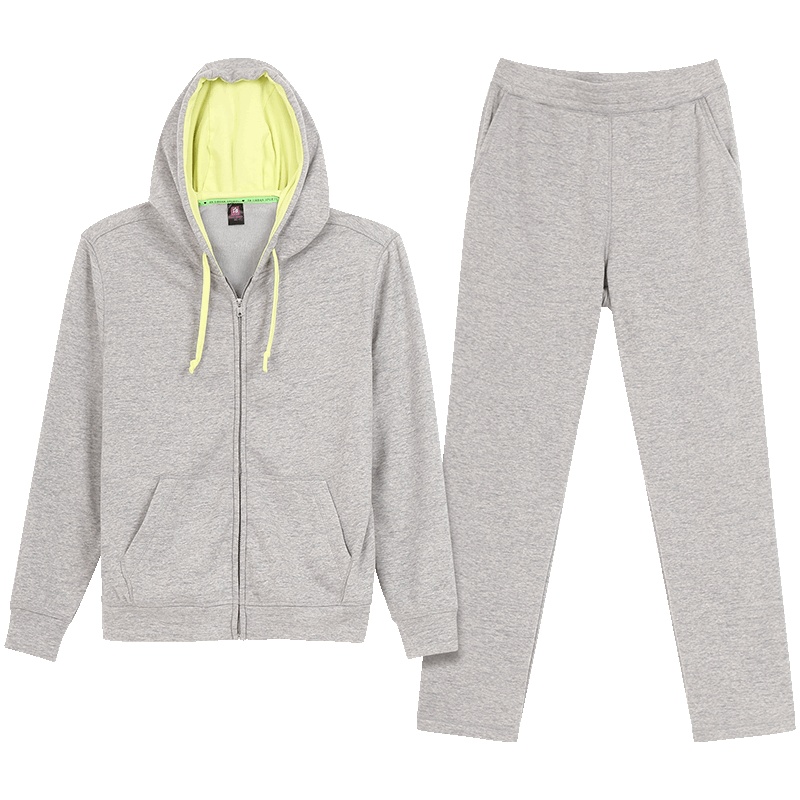 爱帝情侣秋冬花纱男士印花休闲家居服套装女士带帽运动卫衣