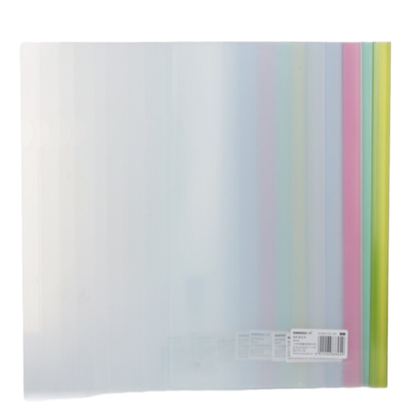 Zs-三木(SUNWOOD) RB3304 透明抽杆报告夹/文件夹A4 15mm 5色杆 10个装