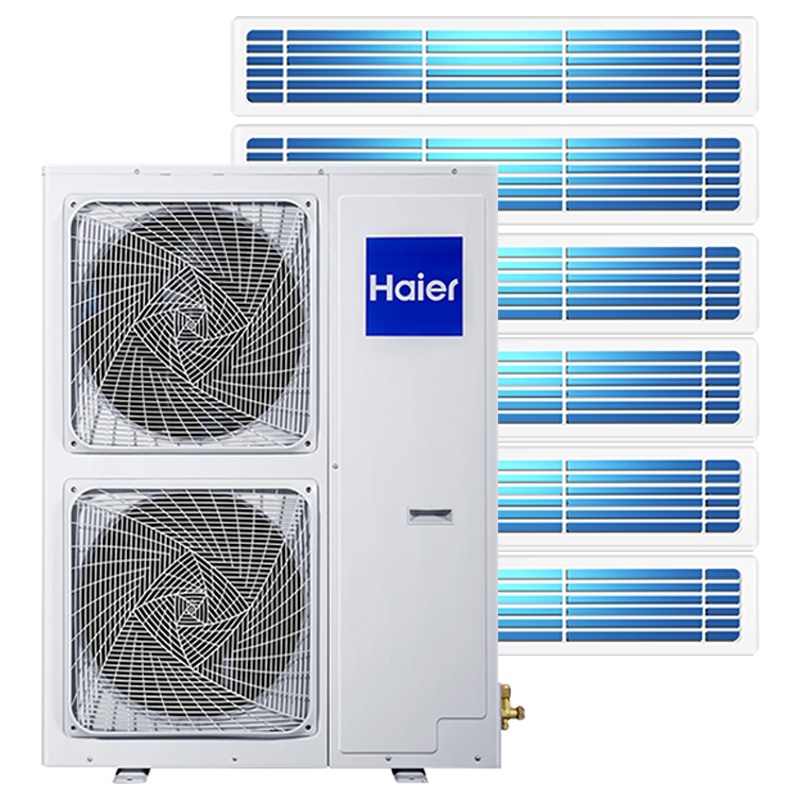 海尔(Haier)6.4匹一拖六冷暖直流变频自清洁多联机客厅家用中央空调RFC160MXSAVA(G)三菱电机压缩机