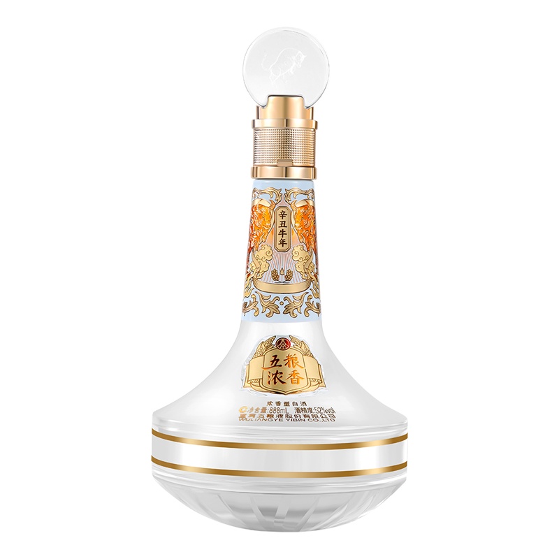 五粮浓香 辛丑牛年 生肖纪念酒 888mL*4 整箱装浓香型白酒