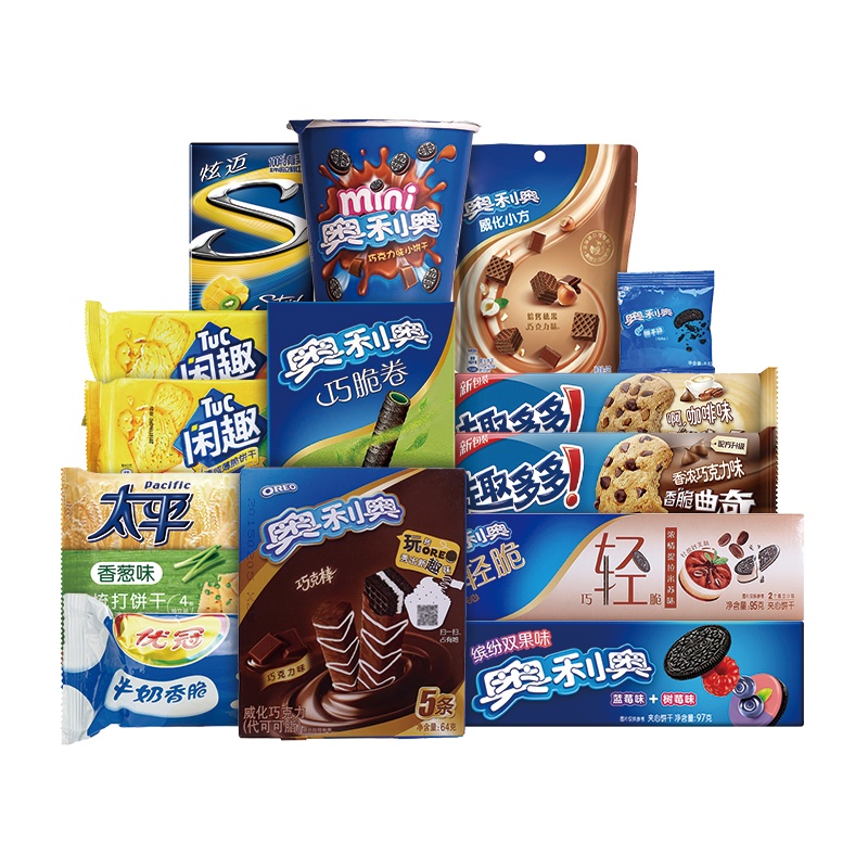 亿滋奥利奥经典口味全家福饼干 你想要的全都有 共16件1053.9g