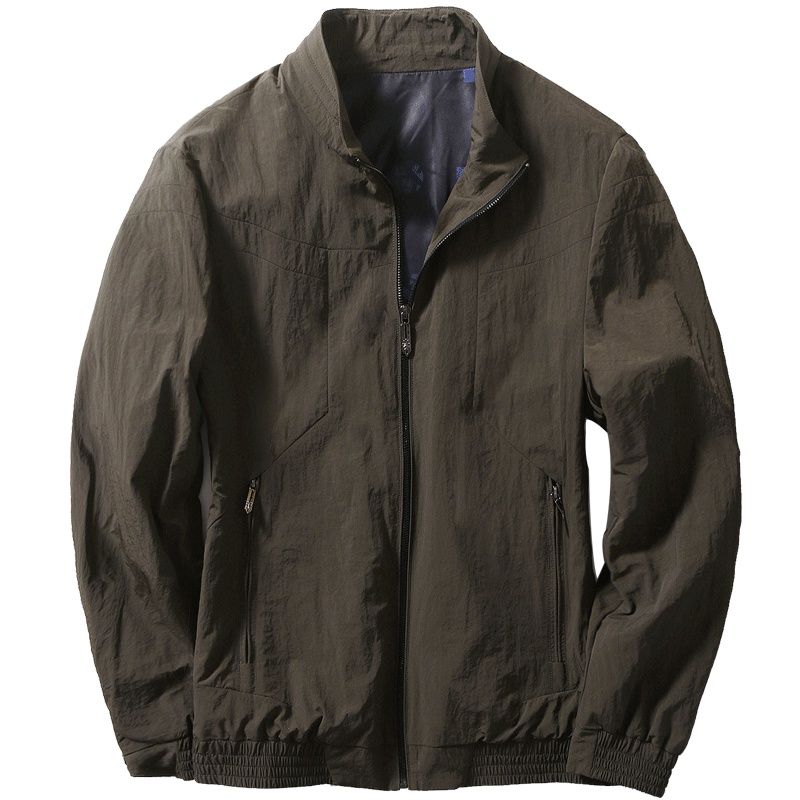 千纸鹤男装立领男士夹克 青年拼接薄外套男春款男式长袖外衣3217