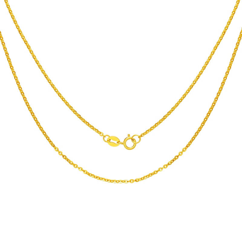 金一 18K金O字项链 女士项链 黄色 送女友送妈妈(定价) SCEC001-2