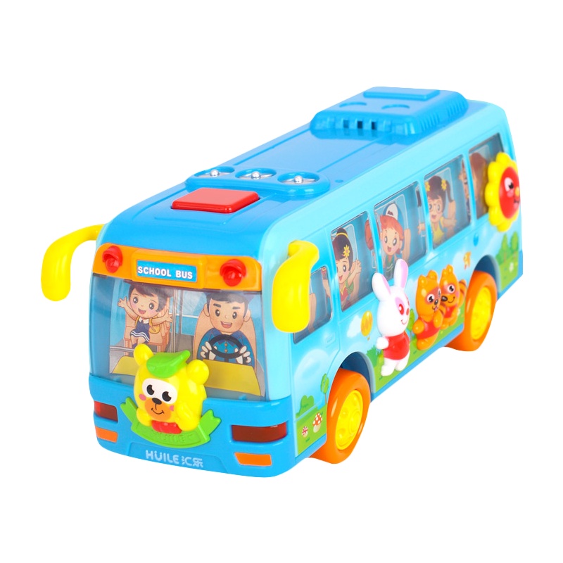 汇乐玩具(HUILE TOYS)欢乐音控校巴 908 益智音乐电动玩具车语音儿童玩具汽车