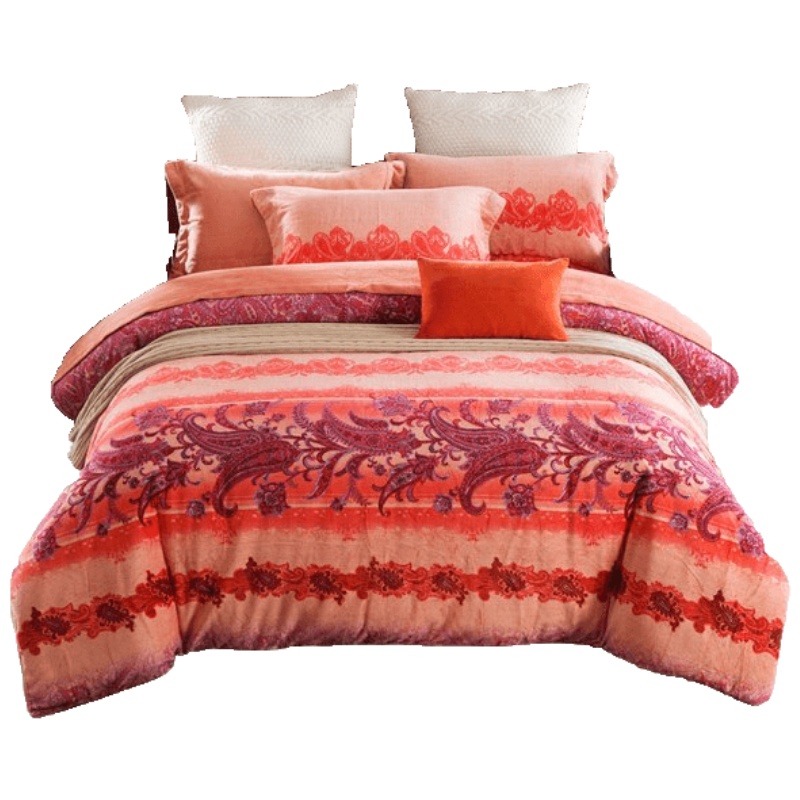 维科家纺床上用品棉拉舍尔四件套暖睡康套件冬季保暖加厚四件套