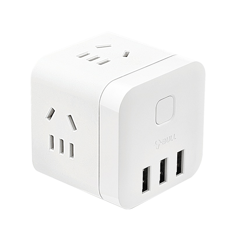 公牛(BULL)魔方USB插座 GN-U303UW白色无线魔方USB插座/插线板/插排/排插/接线板/拖线板