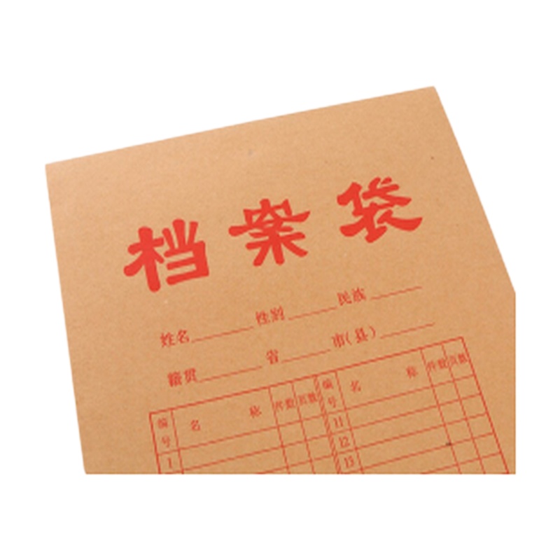 10个装 牛皮纸档案袋加厚A4纸质办公文件袋