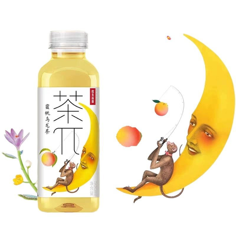 农夫山泉茶π果味茶蜜桃乌龙茶500mlx15