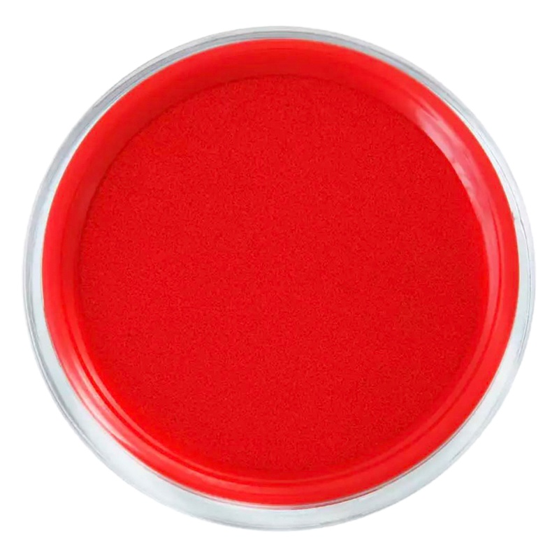 得力(deli)φ80mm透明圆形财务快干印台印泥 办公用品 红色9863