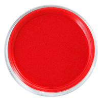 得力(deli)φ80mm透明圆形财务快干印台印泥 办公用品 红色9863