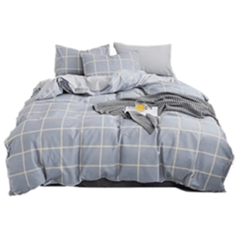 床单三件套全棉纯棉被套双人被子床品北欧风