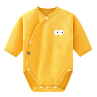 Aengbay 包屁衣婴儿秋冬宝宝黄色婴幼儿薄夹棉哈衣男可爱超萌女韩