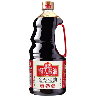 海天 金标生抽 1.28L 调味品 炒菜炒面火锅调味料海天出品