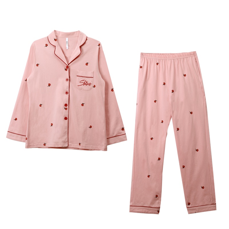 红豆(HODO)居家睡衣女春夏薄款纯棉可爱印花女士家居服睡衣套装