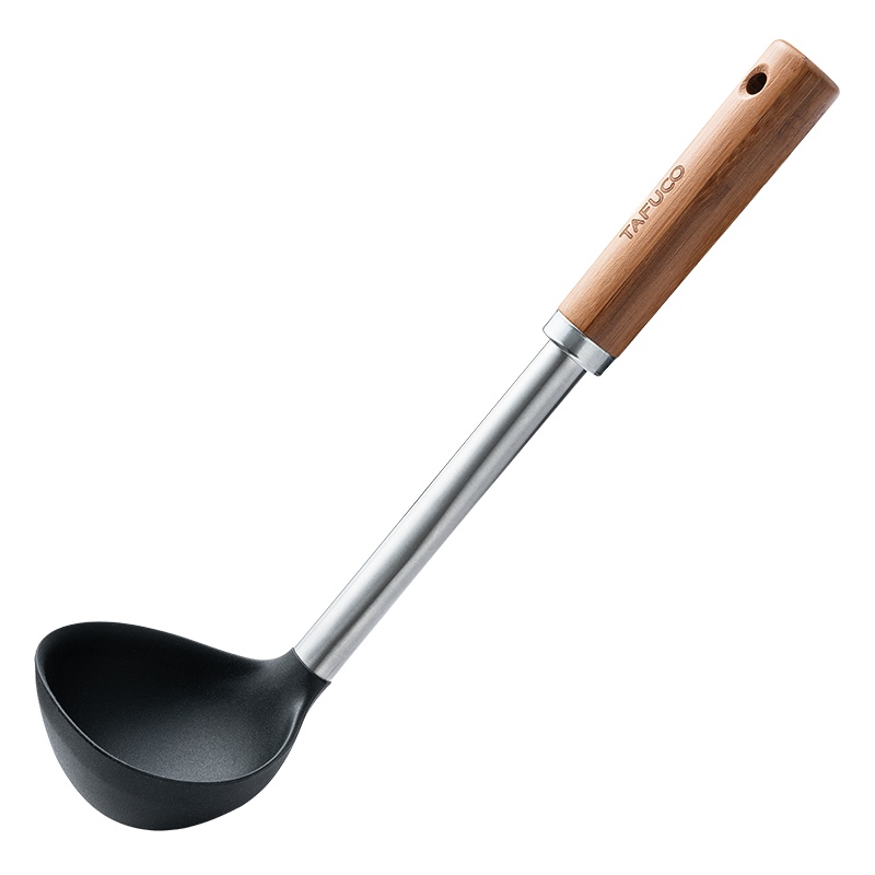 日本泰福高(TAFUCO)硅胶厨房汤勺不粘锅勺 炒锅勺 煎锅勺 平底锅勺 炒菜勺子 勺子 汤勺 家用锅勺-T5171汤勺