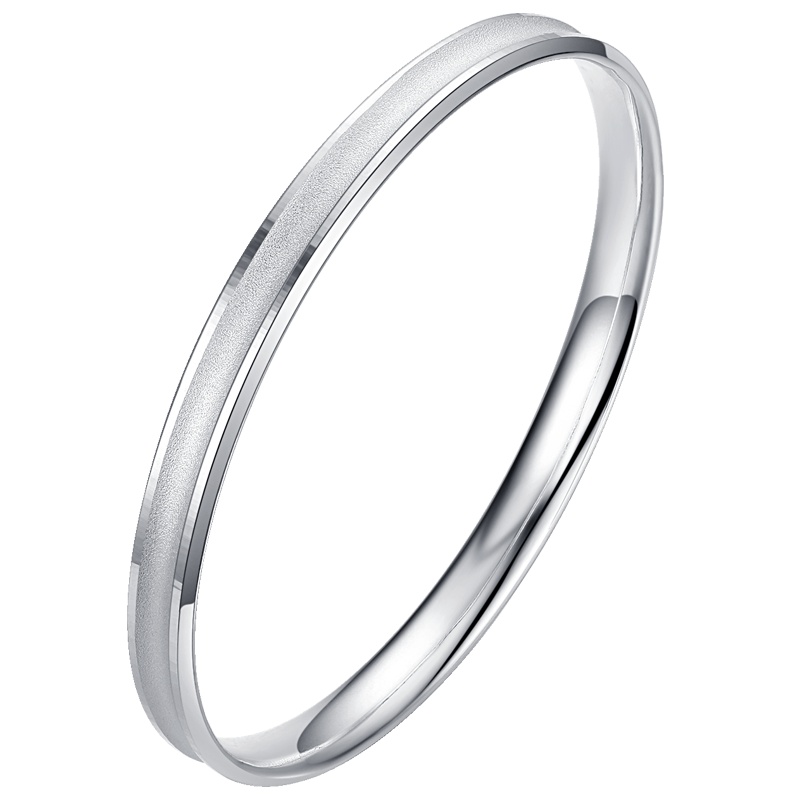 佰色传情(BRIR)SS9999纯银手镯女小众设计时尚实心足银镯子银子网红