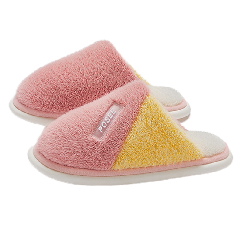 朴西秋冬棉拖可爱毛绒情侣室内居家轻便家用厚底防滑保暖棉拖鞋