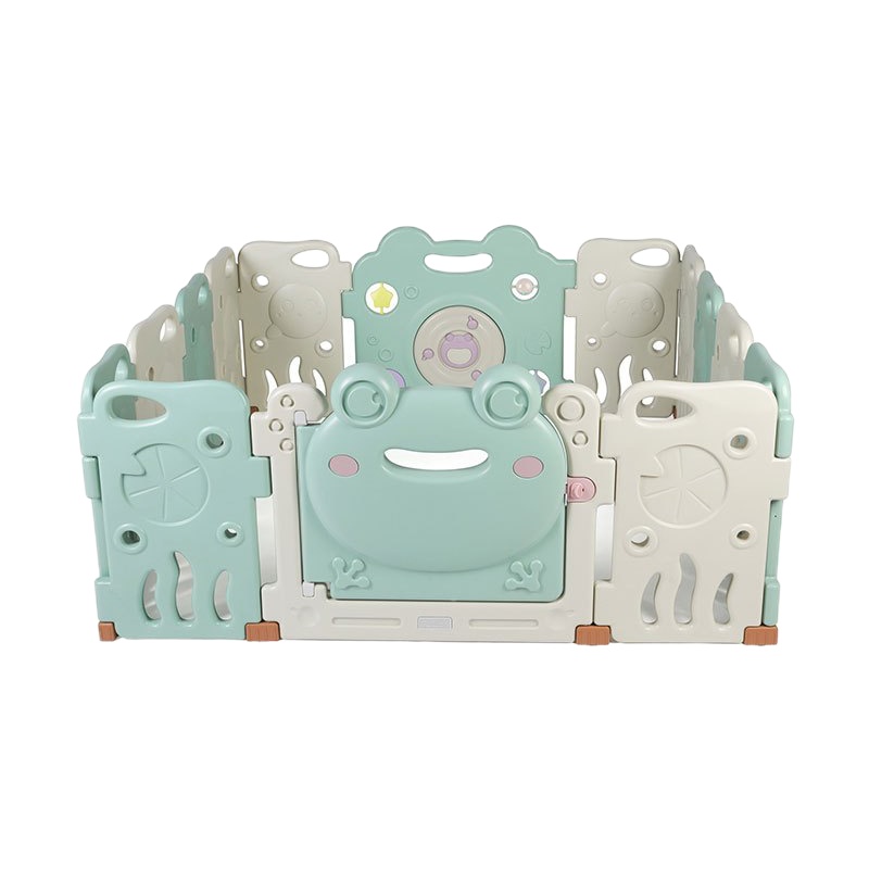 babycare儿童室内游戏围栏婴儿宝宝爬行垫学步防护栏家用安全栅栏 晨雾绿 12+2 147*147cm