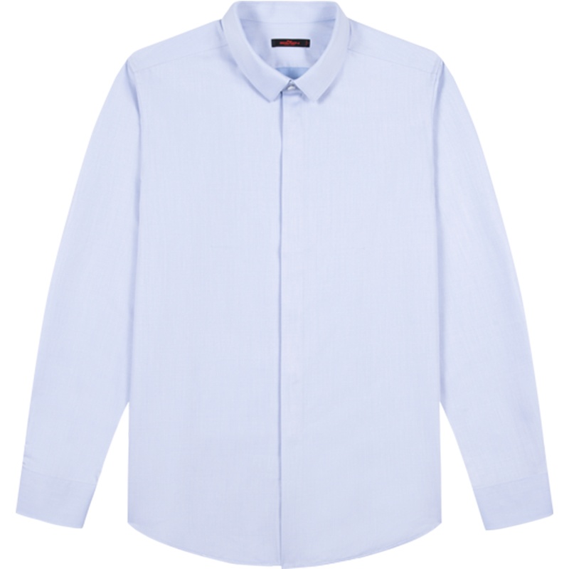 柒牌男装衬衫商务休闲21春季男士透气抗皱长袖打底衫时尚青年百搭长衬