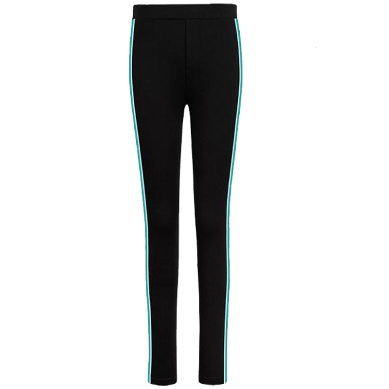 【热卖】7m阔腿裤女装2019秋冬季宽松垂感条纹运动裤高腰休闲直筒长裤裤子潮70010095