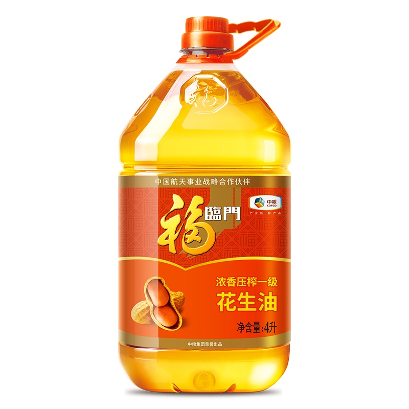 福临门浓香压榨一级花生油4L