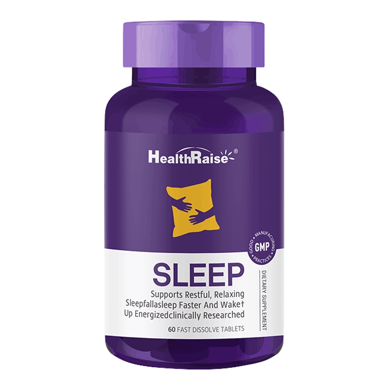 HealthRaise速溶褪黑素片改善睡眠成人中老年进口60片