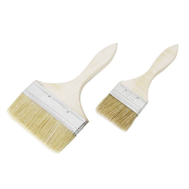木把油漆刷 加厚长软毛刷油漆刷墙面乳胶漆涂料刷扫灰清洁羊毛刷小刷子 厚柄厚毛6寸(10只装)