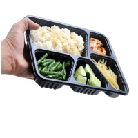 一次性可微波加热食品级4格快餐盒1箱(300个)