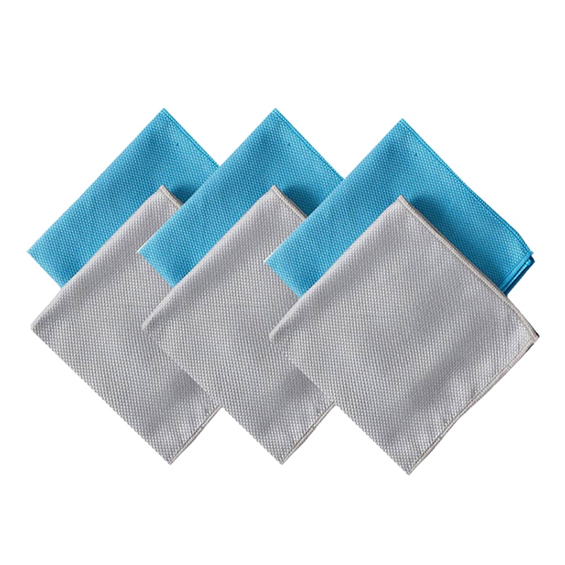 GS ZH小熊一家超细纤维鱼鳞格吸水百洁布 6条装