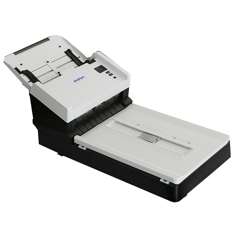 影源GW3370N平板加馈纸式双平台扫描仪 A4彩色600DPI光学分辨率文档文件每分钟60张双面高速扫灰色