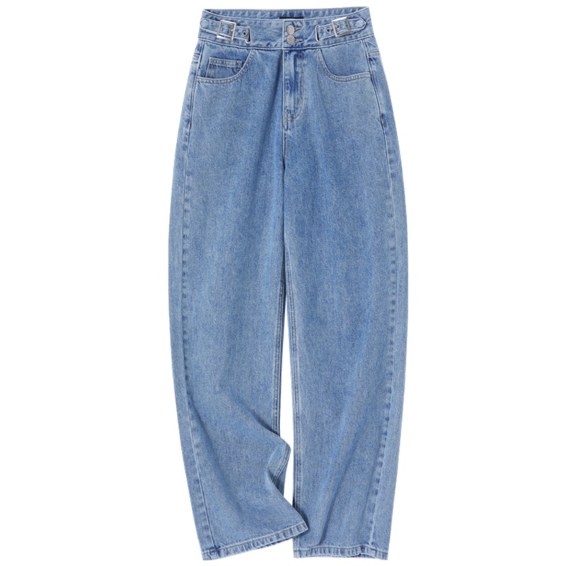 【满198减100预估价：89】森马裤子女宽松直筒牛仔裤韩版潮流阔腿长裤2021新款显高拖地裤