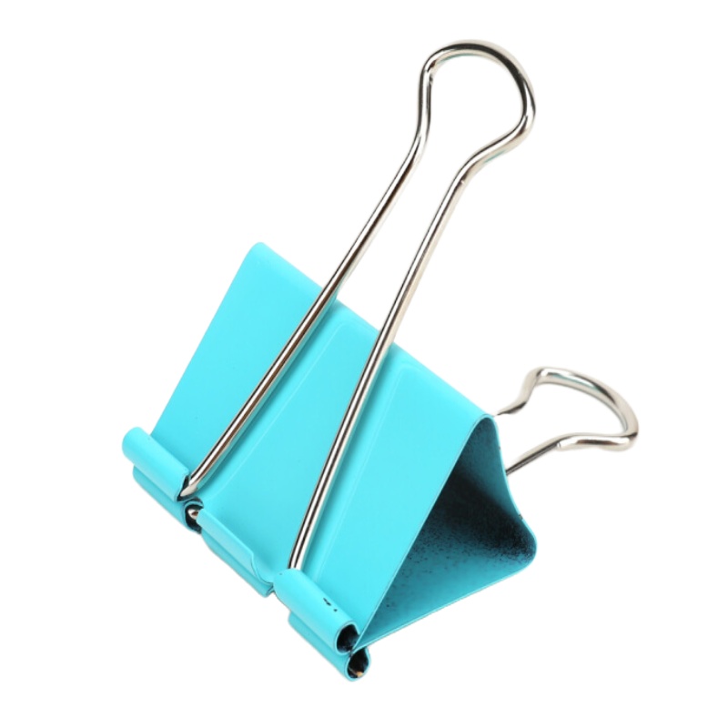 得力 彩色长尾票夹 金属票据夹 燕尾夹 铁夹子 24只32mm中号 8553ES