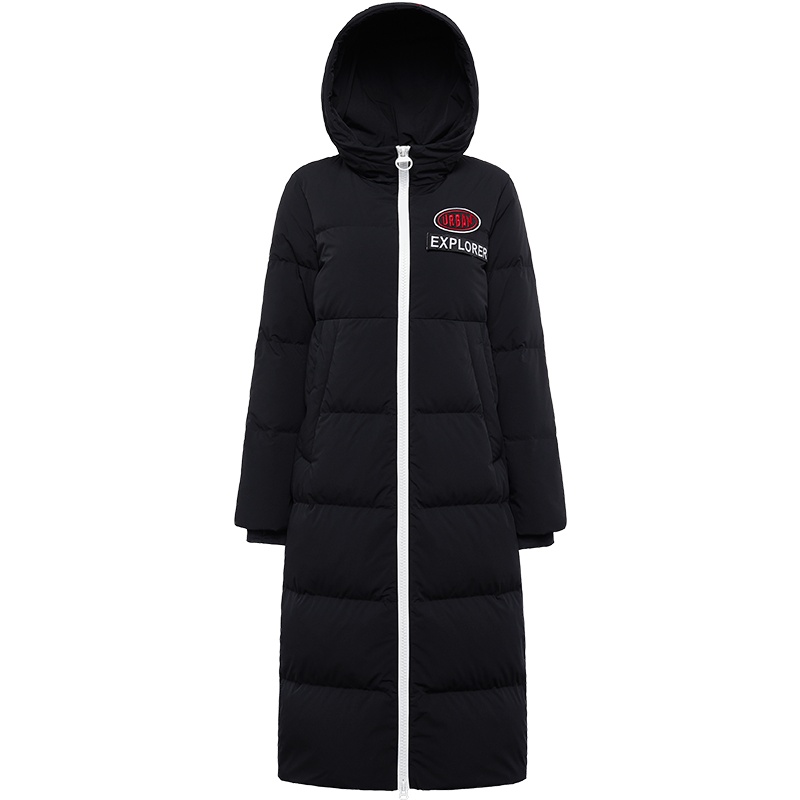 波司登冬季新款羽绒服女长款过膝连帽女士外套潮