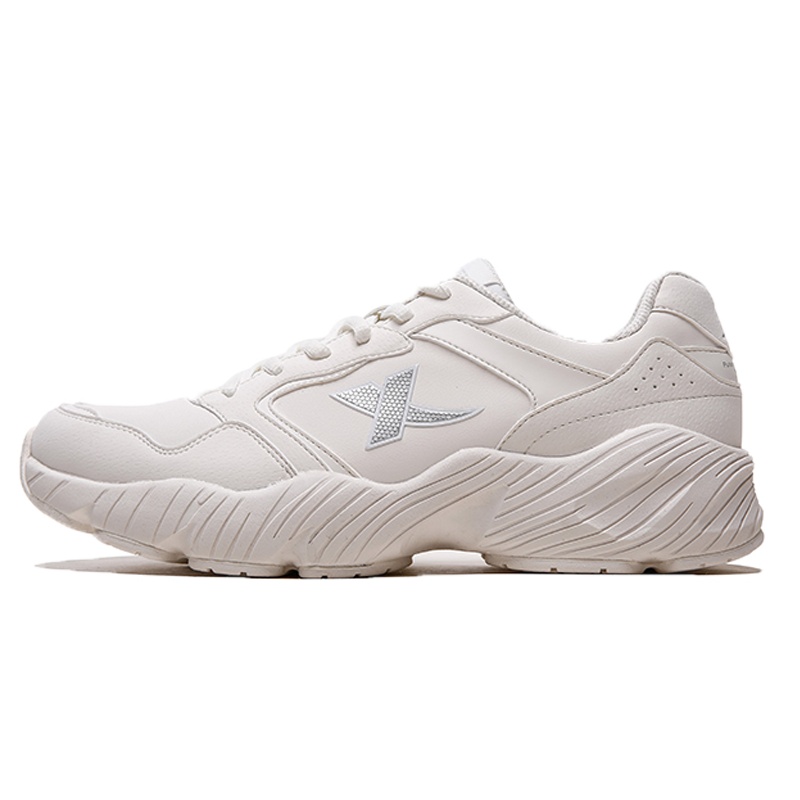 特步男鞋老爹鞋子男潮鞋2019秋季新款皮面跑步鞋休闲男士运动鞋子