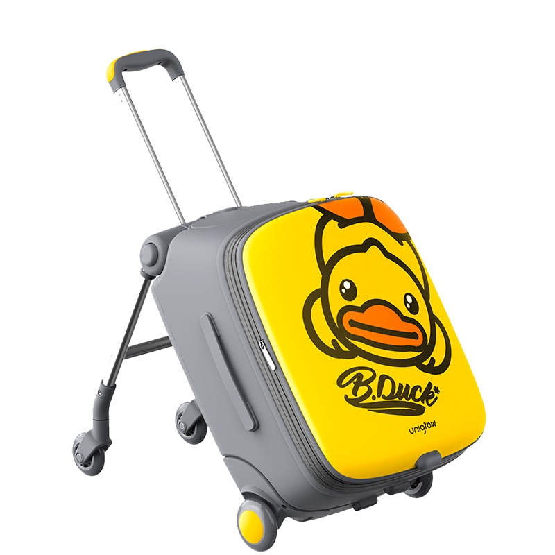 稚行 网红拉杆箱儿童可坐骑溜娃神车旅行箱20英寸|溜娃箱 大黄鸭合作款