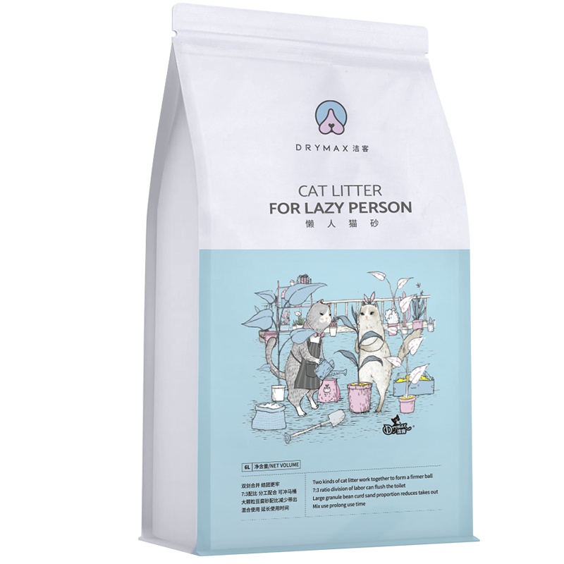 洁客(Drymax)膨润土豆腐砂混合猫砂懒人猫砂6L