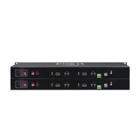 博扬HDMI-KVM视频光端机 2路HDMI视频+2路环出+独立双向音频+RS232+USB 1对价 BY-2HUASR