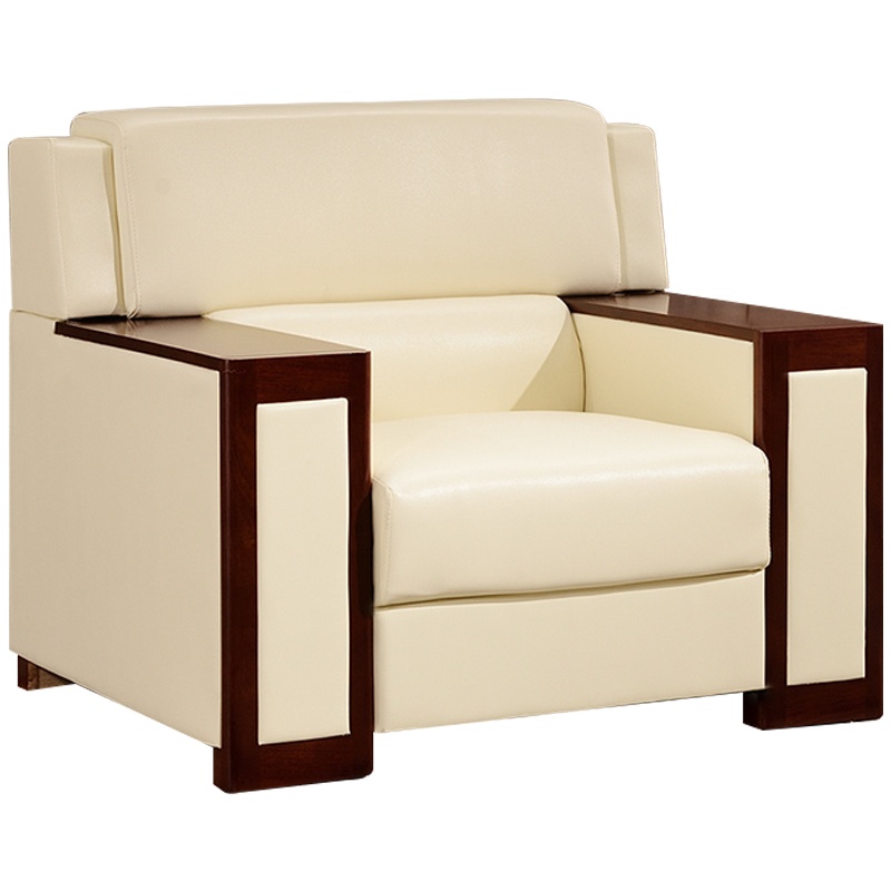 创世人 新中式单人沙发布艺贵宾商务会客沙发