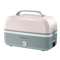 志高(CHIGO)电热饭盒ZG-JP02粉灰多功能双层304内胆负压蒸煮饭盒灰色