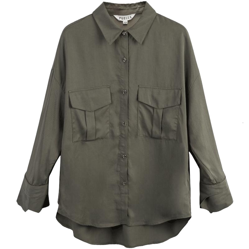 拉夏贝尔中长款衬衣女设计感小众韩版上衣洋气宽松显瘦薄款复古港味衬衫女20011649