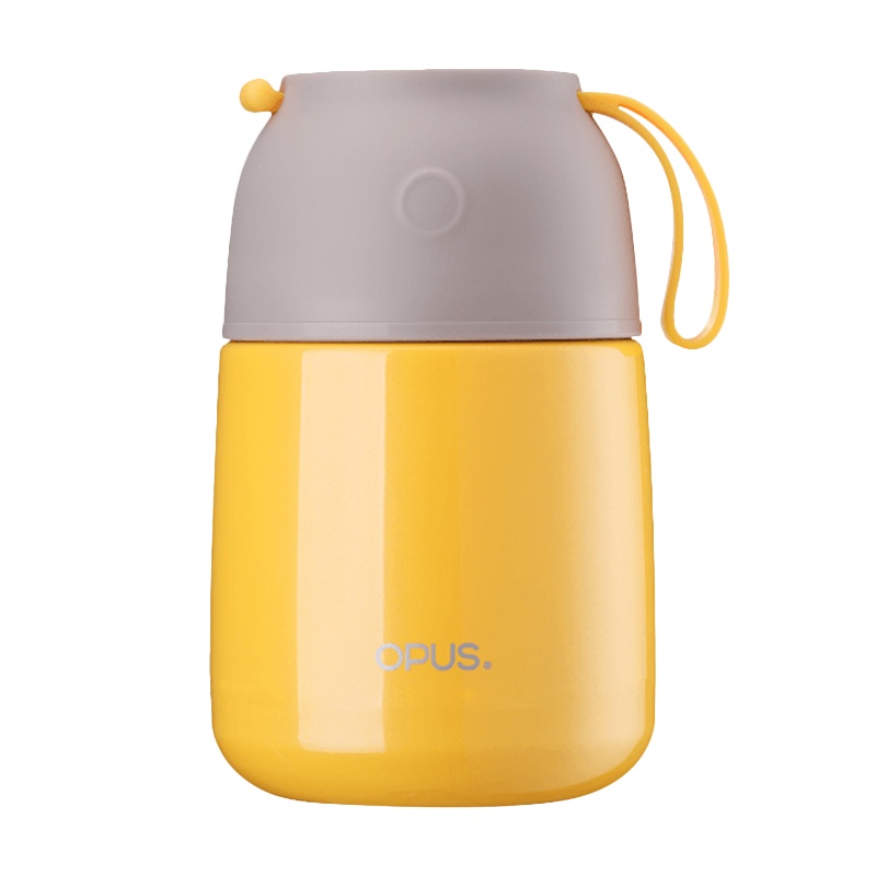 [规格:芒果黄 530ml] 不锈钢便携 真空保温饭盒 上班族焖烧杯 焖粥罐保温桶