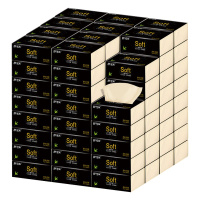 [请拍10的倍数,其他规格不发货]舒可乐本色抽纸家用竹浆纸餐巾纸抽取式面巾纸母婴适用柔韧4层加厚 1包装软包抽纸